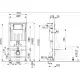 Stelaż podtynkowy 51x109x12 cm do WC montażu do zabudowy z przyciskiem białym spłukiwanie 2/4 l Alcaplast